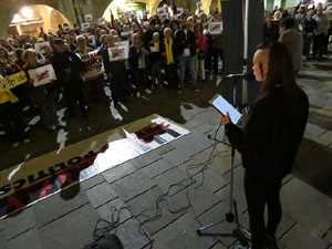 Concentraci&oacute; a la pla&ccedil;a del Vi per la independ&egrave;ncia i la llibertat dels presos pol&iacute;tics