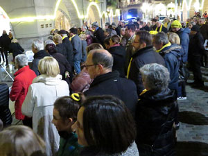 Concentració a la plaça del Vi per la independència i la llibertat dels presos polítics
