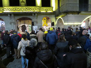 Concentració a la plaça del Vi per la independència i la llibertat dels presos polítics