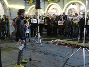 Concentració a la plaça del Vi per la independència i la llibertat dels presos polítics