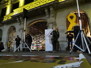 Concentració a la plaça del Vi per la independència i la llibertat dels presos polítics