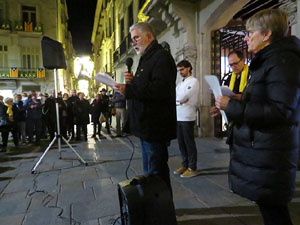 Concentraci&oacute; a la pla&ccedil;a del Vi per la independ&egrave;ncia i la llibertat dels presos pol&iacute;tics