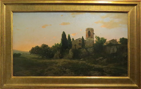 Església rural. Modest Urgell. 1873. Oli sobre tela