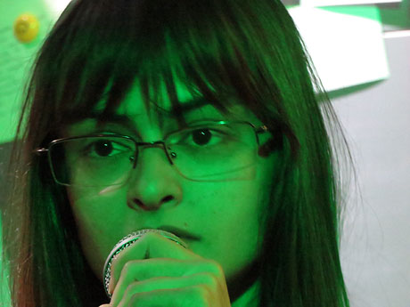 La rapera Balas durant la seva actuació