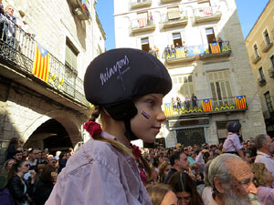 Fires 2019. La Diada Castellera a la pla&ccedil;a del Vi, amb els Marrecs de Salt, els Capgrossos de Matar&oacute; i els Minyons de Terrassa