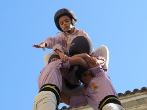 Fires 2019. La Diada Castellera a la pla&ccedil;a del Vi, amb els Marrecs de Salt, els Capgrossos de Matar&oacute; i els Minyons de Terrassa