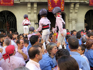 Fires 2019. La Diada Castellera a la pla&ccedil;a del Vi, amb els Marrecs de Salt, els Capgrossos de Matar&oacute; i els Minyons de Terrassa