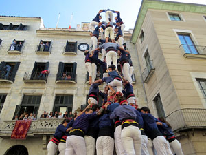 Fires 2019. La Diada Castellera a la pla&ccedil;a del Vi, amb els Marrecs de Salt, els Capgrossos de Matar&oacute; i els Minyons de Terrassa