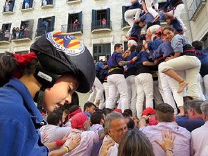 Fires 2019. La Diada Castellera a la pla&ccedil;a del Vi, amb els Marrecs de Salt, els Capgrossos de Matar&oacute; i els Minyons de Terrassa