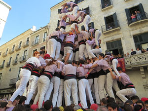 Fires 2019. La Diada Castellera a la pla&ccedil;a del Vi, amb els Marrecs de Salt, els Capgrossos de Matar&oacute; i els Minyons de Terrassa
