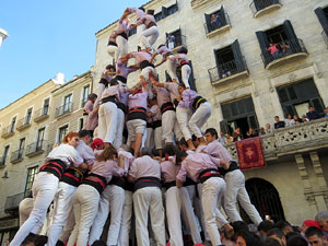 Fires 2019. La Diada Castellera a la pla&ccedil;a del Vi, amb els Marrecs de Salt, els Capgrossos de Matar&oacute; i els Minyons de Terrassa