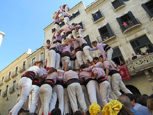 Fires 2019. La Diada Castellera a la pla&ccedil;a del Vi, amb els Marrecs de Salt, els Capgrossos de Matar&oacute; i els Minyons de Terrassa