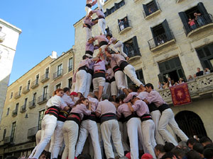 Fires 2019. La Diada Castellera a la pla&ccedil;a del Vi, amb els Marrecs de Salt, els Capgrossos de Matar&oacute; i els Minyons de Terrassa