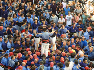 Fires 2019. La Diada Castellera a la pla&ccedil;a del Vi, amb els Marrecs de Salt, els Capgrossos de Matar&oacute; i els Minyons de Terrassa