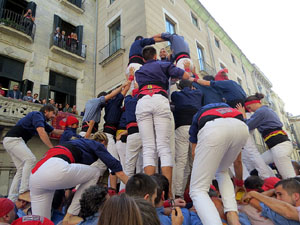 Fires 2019. La Diada Castellera a la pla&ccedil;a del Vi, amb els Marrecs de Salt, els Capgrossos de Matar&oacute; i els Minyons de Terrassa