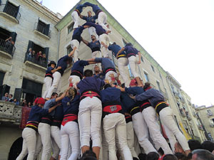 Fires 2019. La Diada Castellera a la pla&ccedil;a del Vi, amb els Marrecs de Salt, els Capgrossos de Matar&oacute; i els Minyons de Terrassa