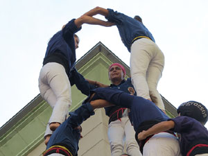 Fires 2019. La Diada Castellera a la pla&ccedil;a del Vi, amb els Marrecs de Salt, els Capgrossos de Matar&oacute; i els Minyons de Terrassa