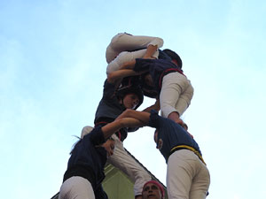 Fires 2019. La Diada Castellera a la pla&ccedil;a del Vi, amb els Marrecs de Salt, els Capgrossos de Matar&oacute; i els Minyons de Terrassa