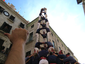 Fires 2019. La Diada Castellera a la pla&ccedil;a del Vi, amb els Marrecs de Salt, els Capgrossos de Matar&oacute; i els Minyons de Terrassa