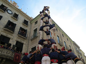 Fires 2019. La Diada Castellera a la pla&ccedil;a del Vi, amb els Marrecs de Salt, els Capgrossos de Matar&oacute; i els Minyons de Terrassa