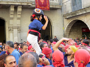 Fires 2019. La Diada Castellera a la pla&ccedil;a del Vi, amb els Marrecs de Salt, els Capgrossos de Matar&oacute; i els Minyons de Terrassa