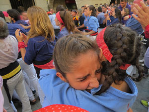 Fires 2019. La Diada Castellera a la pla&ccedil;a del Vi, amb els Marrecs de Salt, els Capgrossos de Matar&oacute; i els Minyons de Terrassa