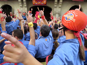 Fires 2019. La Diada Castellera a la pla&ccedil;a del Vi, amb els Marrecs de Salt, els Capgrossos de Matar&oacute; i els Minyons de Terrassa