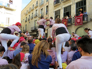 Fires 2019. La Diada Castellera a la pla&ccedil;a del Vi, amb els Marrecs de Salt, els Capgrossos de Matar&oacute; i els Minyons de Terrassa