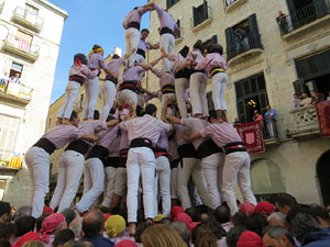 Fires 2019. La Diada Castellera a la pla&ccedil;a del Vi, amb els Marrecs de Salt, els Capgrossos de Matar&oacute; i els Minyons de Terrassa