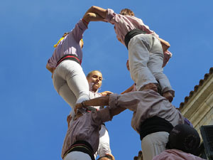 Fires 2019. La Diada Castellera a la pla&ccedil;a del Vi, amb els Marrecs de Salt, els Capgrossos de Matar&oacute; i els Minyons de Terrassa
