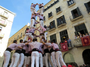 Fires 2019. La Diada Castellera a la pla&ccedil;a del Vi, amb els Marrecs de Salt, els Capgrossos de Matar&oacute; i els Minyons de Terrassa