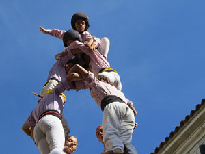 Fires 2019. La Diada Castellera a la pla&ccedil;a del Vi, amb els Marrecs de Salt, els Capgrossos de Matar&oacute; i els Minyons de Terrassa