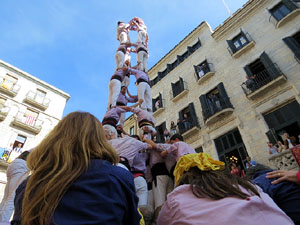 Fires 2019. La Diada Castellera a la pla&ccedil;a del Vi, amb els Marrecs de Salt, els Capgrossos de Matar&oacute; i els Minyons de Terrassa