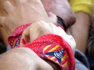 Fires 2019. La Diada Castellera a la pla&ccedil;a del Vi, amb els Marrecs de Salt, els Capgrossos de Matar&oacute; i els Minyons de Terrassa