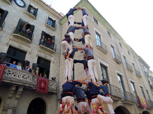 Fires 2019. La Diada Castellera a la pla&ccedil;a del Vi, amb els Marrecs de Salt, els Capgrossos de Matar&oacute; i els Minyons de Terrassa