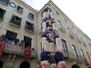 Fires 2019. La Diada Castellera a la pla&ccedil;a del Vi, amb els Marrecs de Salt, els Capgrossos de Matar&oacute; i els Minyons de Terrassa