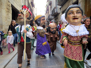 Fires 2019. Passejada amb els capgrossos de la ciutat i Fal&middot;lera Gironina