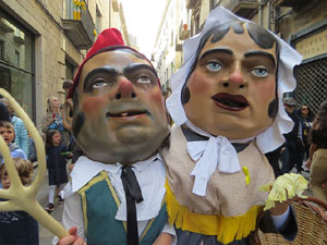 Fires 2019. Passejada amb els capgrossos de la ciutat i Fal&middot;lera Gironina