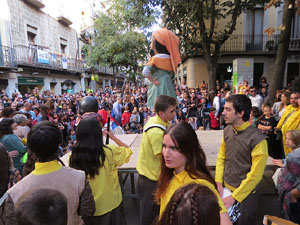 Fires 2019. Passejada amb els capgrossos de la ciutat i Fal&middot;lera Gironina