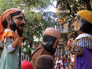 Fires 2019. Passejada amb els capgrossos de la ciutat i Fal&middot;lera Gironina