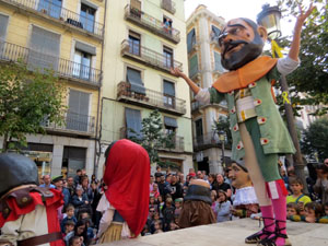 Fires 2019. Passejada amb els capgrossos de la ciutat i Fal&middot;lera Gironina