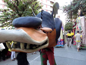 Fires 2019. Preg&oacute; de Fires. Les cercaviles de gegants i capgrossos fins la pla&ccedil;a del Vi