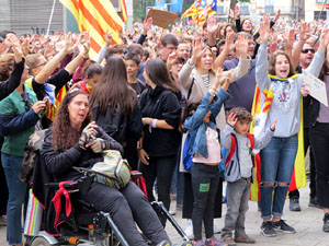 Manifestaci&oacute; per la sent&egrave;ncia del Proc&eacute;s el dia de vaga general