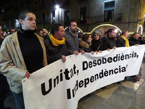 Manifestaci&oacute; de protesta contra les resolucions de la Junta Electoral Central que inhabilita el President Quim Torra