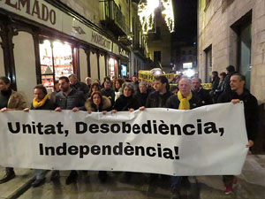 Manifestaci&oacute; de protesta contra les resolucions de la Junta Electoral Central que inhabilita el President Quim Torra