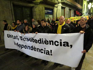 Manifestaci&oacute; de protesta contra les resolucions de la Junta Electoral Central que inhabilita el President Quim Torra