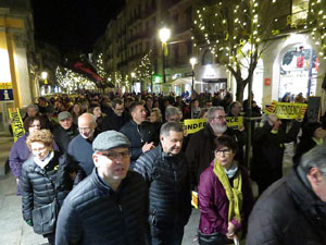 Manifestaci&oacute; de protesta contra les resolucions de la Junta Electoral Central que inhabilita el President Quim Torra