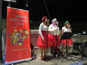 Nadal 2019 a Girona. Girona Christmas Swing amb The Lolita's Sisters a la Rambla de la Llibertat