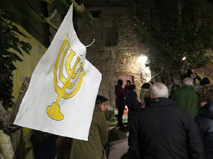 Nadal 2019 a Girona. Encesa de les llums de Hanukkà al pati dels Rabins