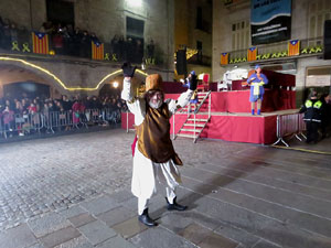 La Cavalcada de Reis 2020. Arribada del seguici a la pla&ccedil;a del Vi